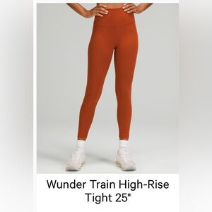 lululemon Wunder Train High-Rise Tight 25" in Aztec Brick